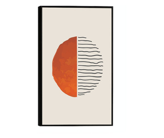 Uokvireni Plakati, Dark Orange Circle, 42 x 30 cm, Črn okvir
