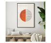 Uokvireni Plakati, Dark Orange Circle, 50x 70 cm, Črn okvir