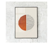 Uokvireni Plakati, Dark Orange Circle, 42 x 30 cm, Črn okvir