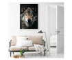 Uokvireni Plakati, Dark Wolf, 80x60 cm, Bijeli okvir