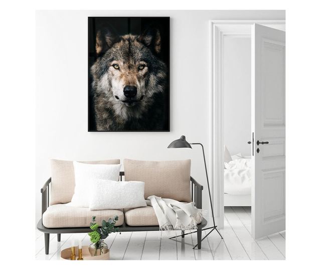Uokvireni Plakati, Dark Wolf, 42 x 30 cm, Črn okvir