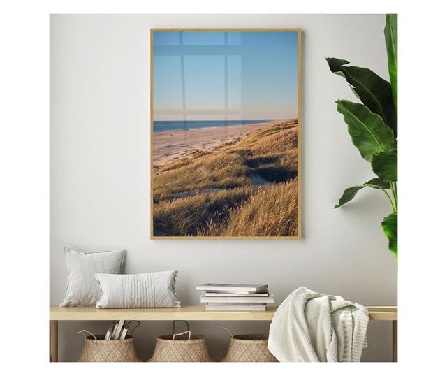Uokvireni Plakati, Denmark Coastline, 80x60 cm, Zlatni okvir