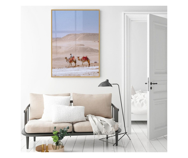 Uokvireni Plakati, Desert Camel, 42 x 30 cm, Zlatni okvir