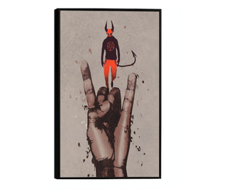 Uokvireni Plakati, Devil Hand, 80x60 cm, Črn okvir