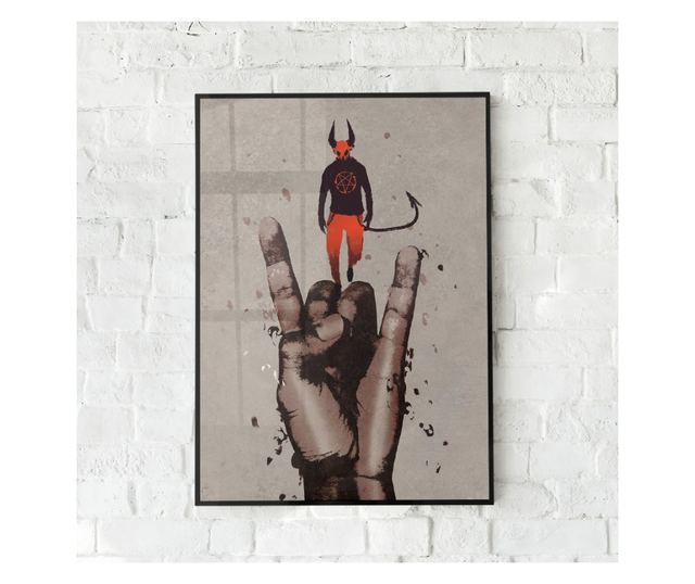 Uokvireni Plakati, Devil Hand, 42 x 30 cm, Črn okvir