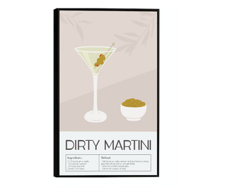 Uokvireni Plakati, Diry Martini, 21 x 30 cm, Črn okvir
