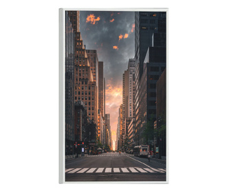 Uokvireni Plakati, Downtown New York, 50x 70 cm, Bijeli okvir