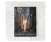 Uokvireni Plakati, Downtown New York, 60x40 cm, Črn okvir