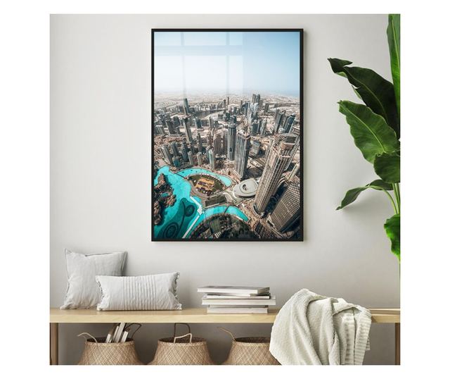 Uokvireni Plakati, Dubai Buildings, 80x60 cm, Črn okvir