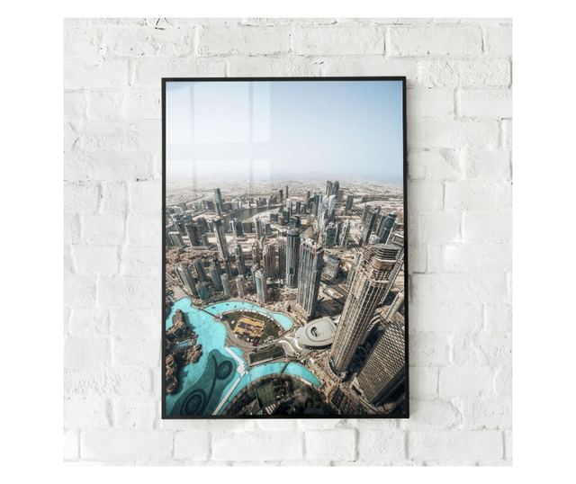 Uokvireni Plakati, Dubai Buildings, 80x60 cm, Črn okvir