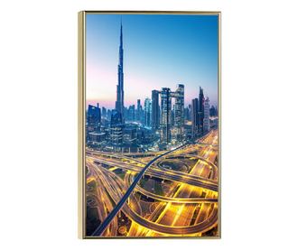 Uokvireni Plakati, Dubai City Center, 60x40 cm, Zlatni okvir