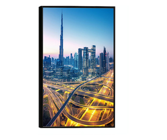 Uokvireni Plakati, Dubai City Center, 80x60 cm, Črn okvir