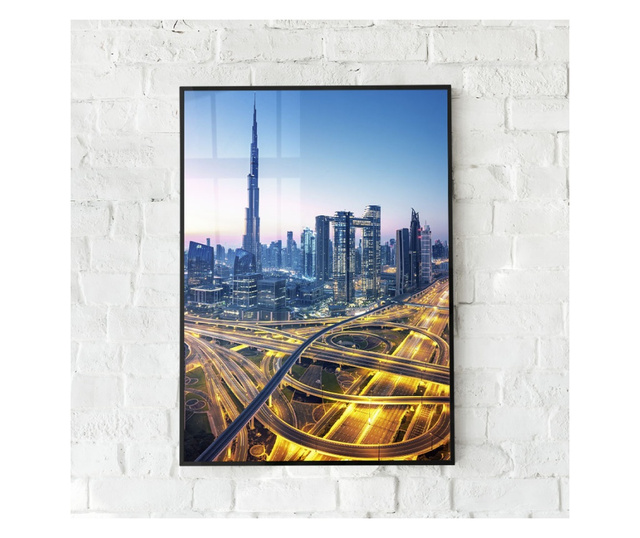 Uokvireni Plakati, Dubai City Center, 42 x 30 cm, Črn okvir