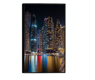 Uokvireni Plakati, Dubai Marina, 21 x 30 cm, Črn okvir
