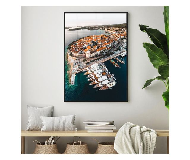 Uokvireni Plakati, Dubrovnik, 21 x 30 cm, Črn okvir