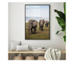 Uokvireni Plakati, Elephant Landscape, 60x40 cm, Črn okvir