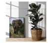 Uokvireni Plakati, Elephant Safari, 21 x 30 cm, Črn okvir