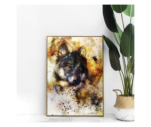 Uokvireni Plakati, Eyes of the Wolf, 21 x 30 cm, Zlatni okvir