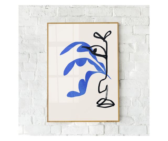 Uokvireni Plakati, Face Part And Nose, 60x40 cm, Zlatni okvir