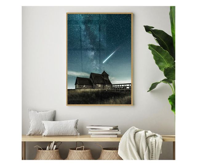 Uokvireni Plakati, Falling Star, 60x40 cm, Zlatni okvir
