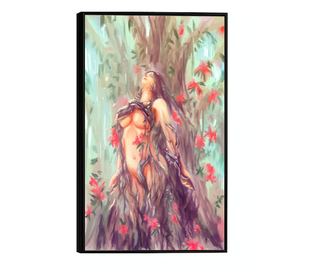 Uokvireni Plakati, Fantasy Women Tree, 21 x 30 cm, Črn okvir