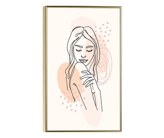 Uokvireni Plakati, Fashion Concept Of Woman, 21 x 30 cm, Zlatni okvir
