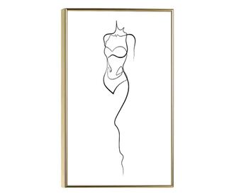 Uokvireni Plakati, Female Body, 50x 70 cm, Zlatni okvir