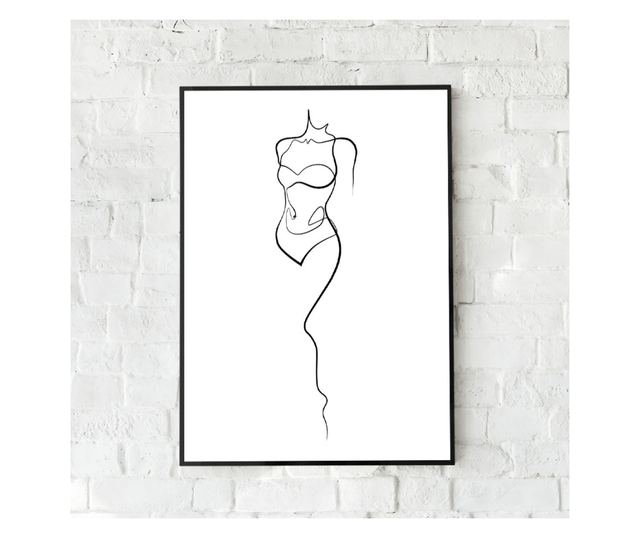 Uokvireni Plakati, Female Body, 60x40 cm, Črn okvir