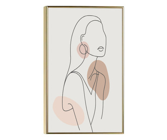 Uokvireni Plakati, Female Line, 60x40 cm, Zlatni okvir