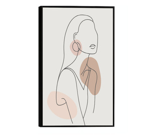 Uokvireni Plakati, Female Line, 50x 70 cm, Črn okvir