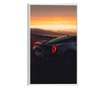 Uokvireni Plakati, Ferrari 488 on The Sunset, 80x60 cm, Bijeli okvir