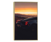 Uokvireni Plakati, Ferrari 488 on The Sunset, 50x 70 cm, Zlatni okvir