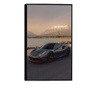 Uokvireni Plakati, Ferrari on Sunset, 80x60 cm, Črn okvir