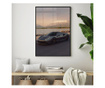 Uokvireni Plakati, Ferrari on Sunset, 60x40 cm, Črn okvir