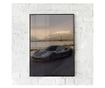 Uokvireni Plakati, Ferrari on Sunset, 80x60 cm, Črn okvir