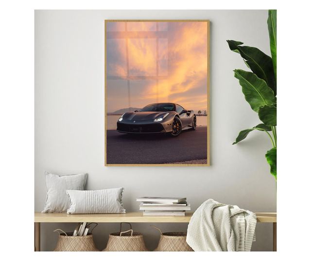 Uokvireni Plakati, Ferrari on The Edge, 42 x 30 cm, Zlatni okvir