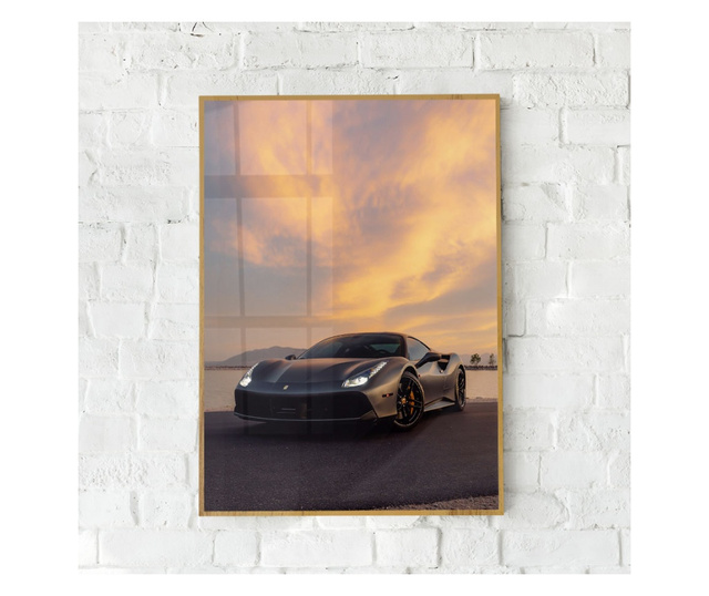 Uokvireni Plakati, Ferrari on The Edge, 21 x 30 cm, Zlatni okvir