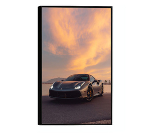 Uokvireni Plakati, Ferrari on The Edge, 50x 70 cm, Črn okvir