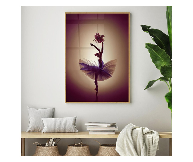 Uokvireni Plakati, Flower Ballerina, 80x60 cm, Zlatni okvir