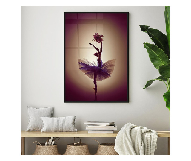 Uokvireni Plakati, Flower Ballerina, 80x60 cm, Črn okvir