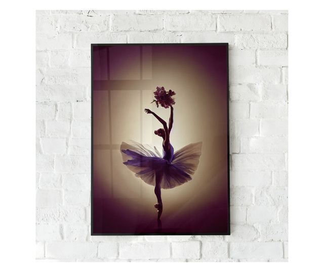 Uokvireni Plakati, Flower Ballerina, 42 x 30 cm, Črn okvir