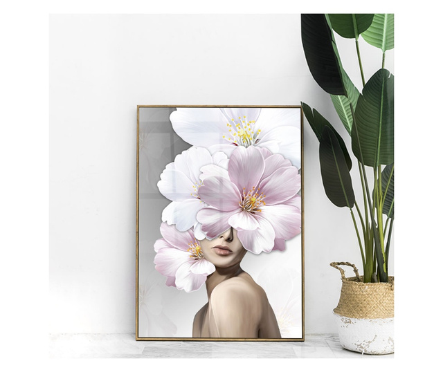 Uokvireni Plakati, Flower Girl, 60x40 cm, Zlatni okvir