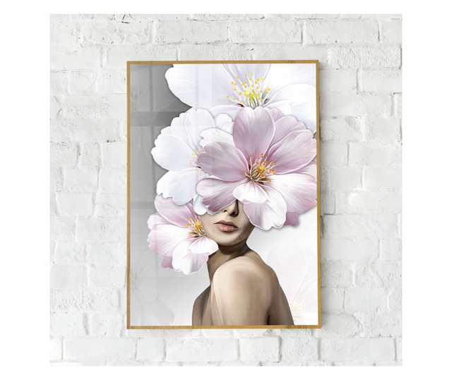 Uokvireni Plakati, Flower Girl, 60x40 cm, Zlatni okvir