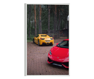 Uokvireni Plakati, Forest Cars, 60x40 cm, Bijeli okvir