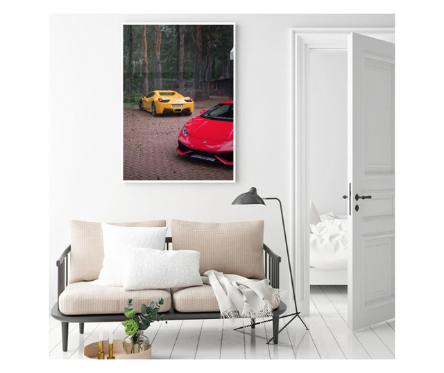 Uokvireni Plakati, Forest Cars, 42 x 30 cm, Bijeli okvir