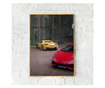 Uokvireni Plakati, Forest Cars, 80x60 cm, Zlatni okvir