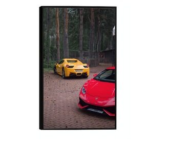 Uokvireni Plakati, Forest Cars, 60x40 cm, Črn okvir