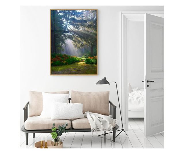 Uokvireni Plakati, Forest Light, 21 x 30 cm, Zlatni okvir