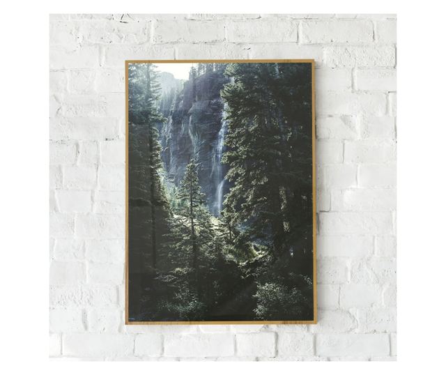 Uokvireni Plakati, Forest Vibes, 21 x 30 cm, Zlatni okvir