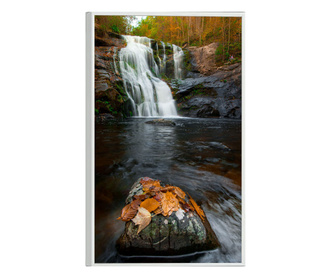 Uokvireni Plakati, Forest Waterfall, 60x40 cm, Bijeli okvir